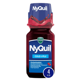 Buy Onine In Pakistan NyQuil™ Cough Cold & Flu Night-time Relief Liquid Cherry Flavour (118 ml)
