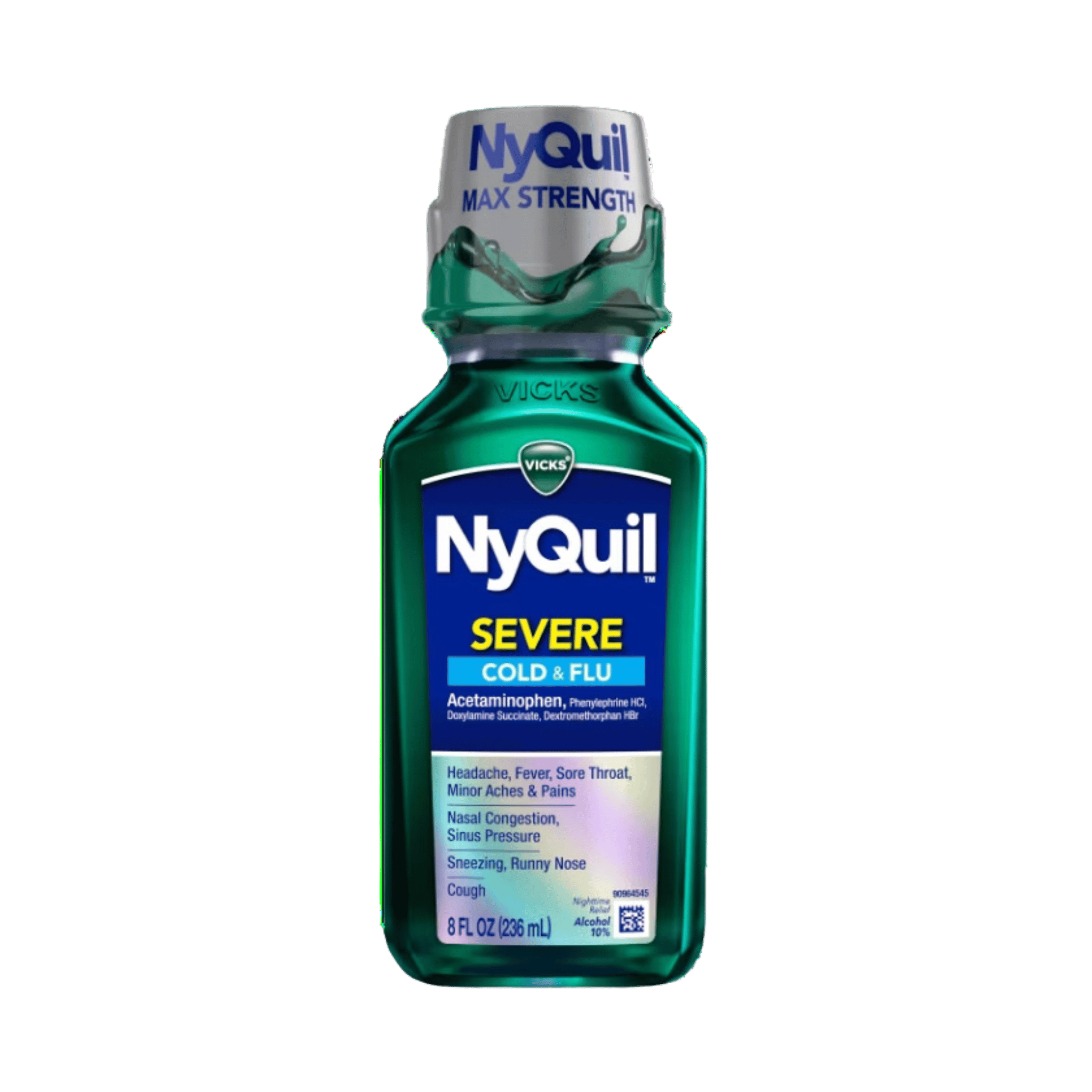 NyQuil SEVERE Maximum Strength Cough, Cold & Flu Night-time Relief Liquid (236 ml) Buy Online In Pakistan From SkinStash