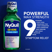 NyQuil SEVERE Maximum Strength Cough, Cold & Flu Night-time Relief Liquid (236 ml)