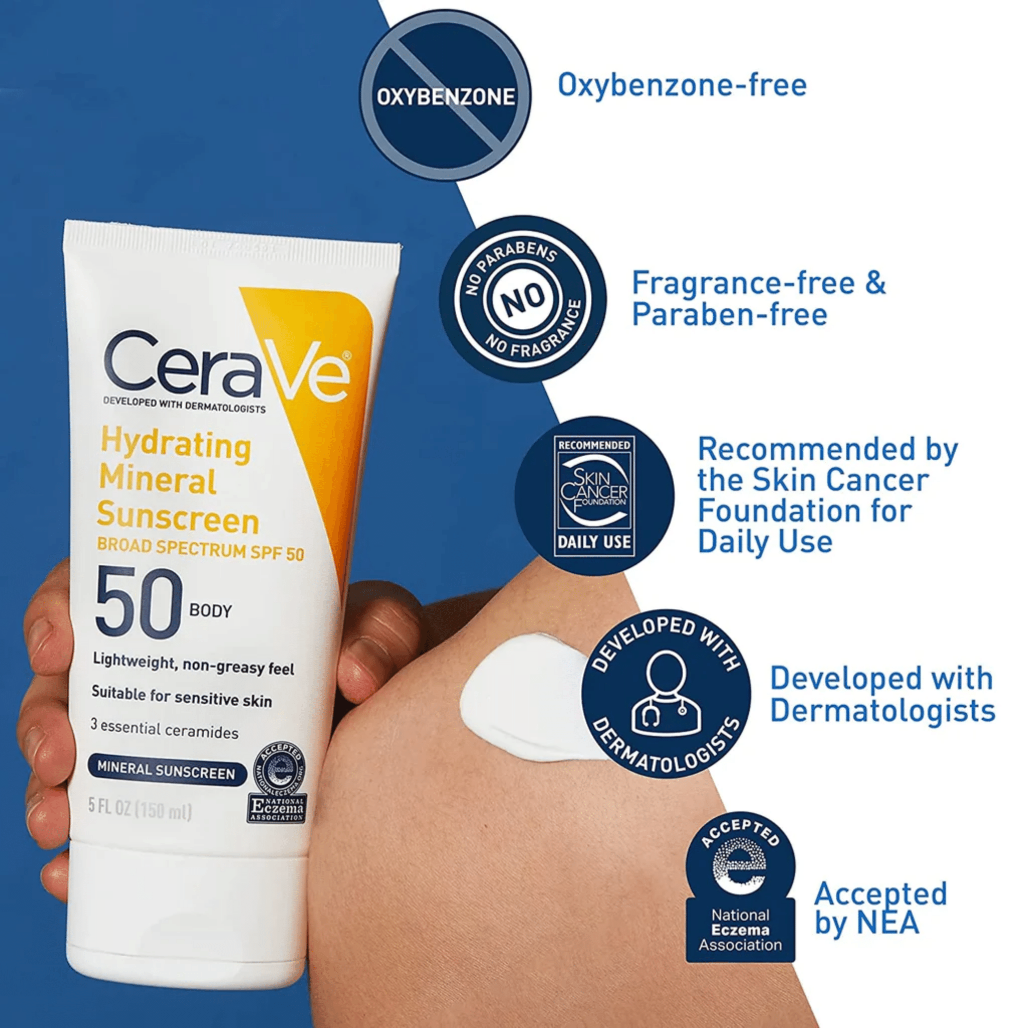 Buy CeraVe Hydrating Mineral Sunscreen SPF 50 Body in Pakistan!