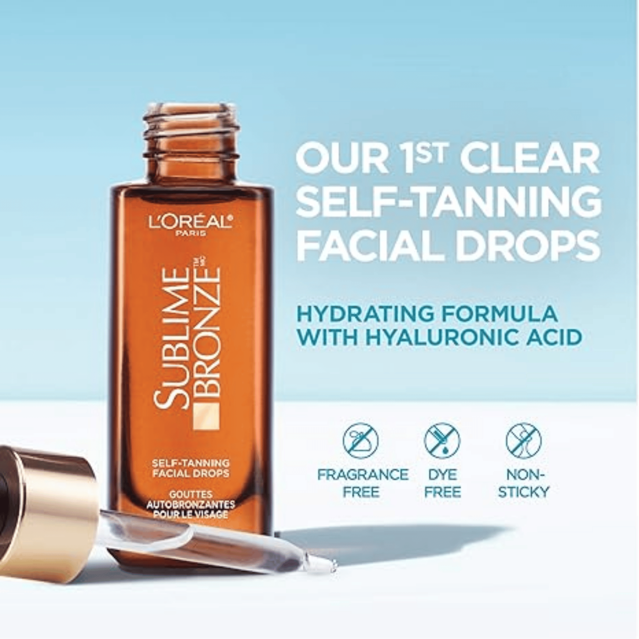 L'Oreal Sublime Bronze Self Tanning Facial Drops (30ml) for a Sun-Kissed Glow in Pakistan
