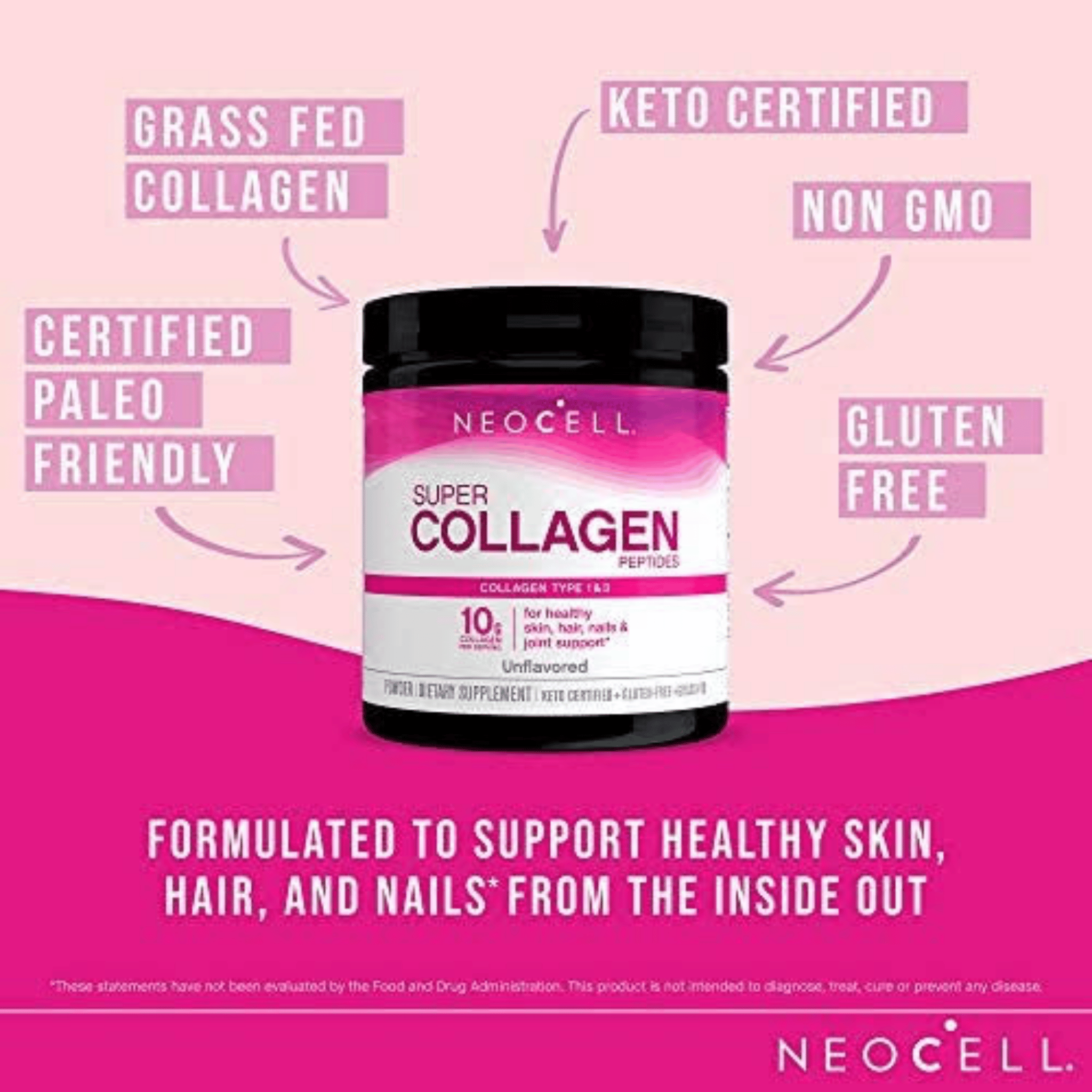 Buy Neocell Super Collagen Peptides, Unflavored (200G) online on skistash.
