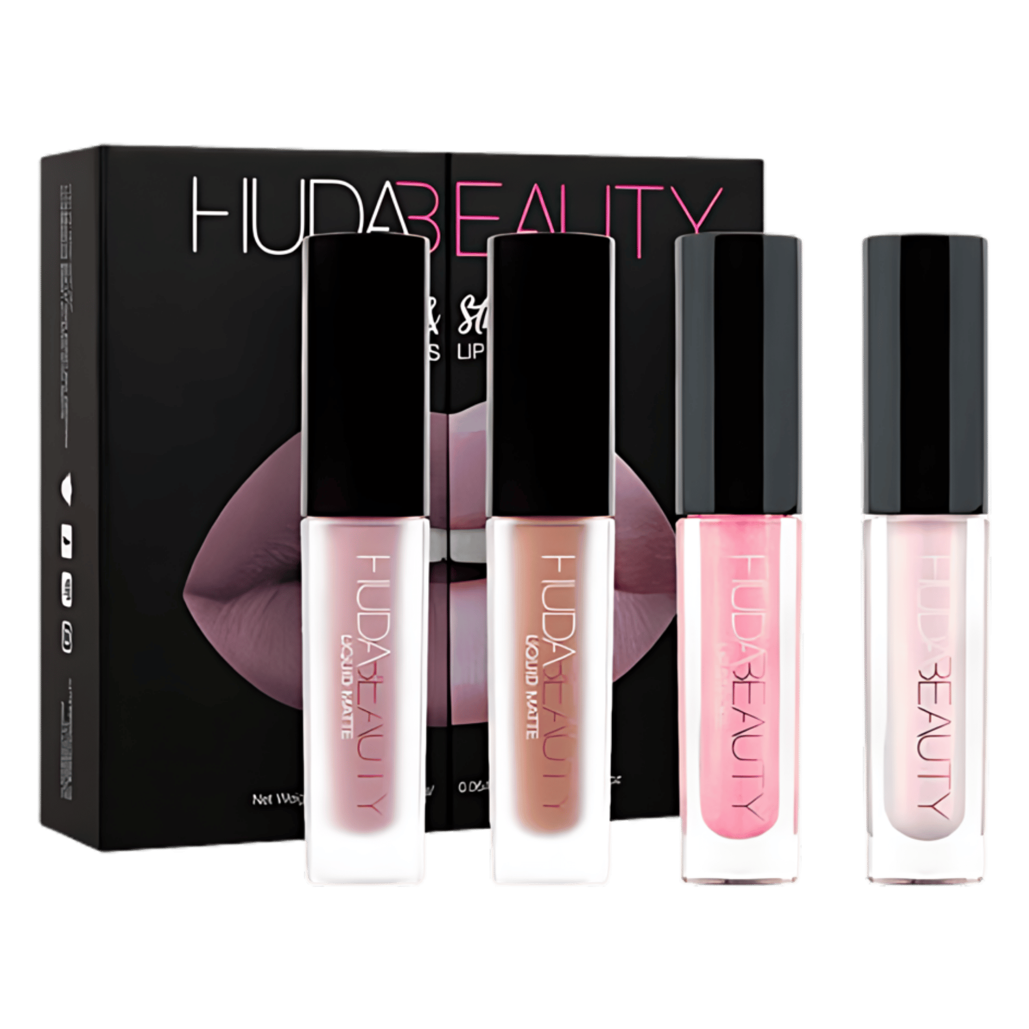 Huda Beauty Matte & Strobe Mini Lip Set (Versatile Lip Shades)