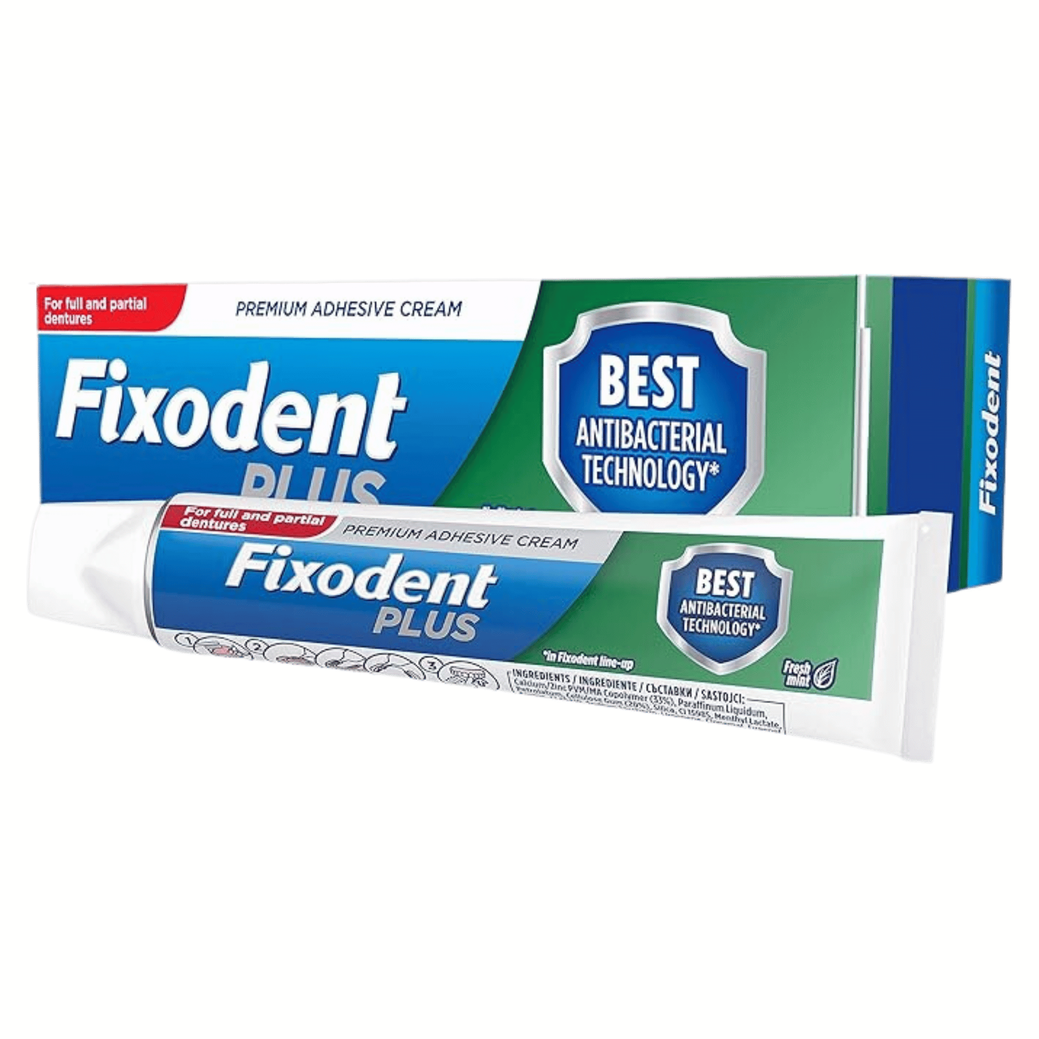 Fixodent Plus Adhesives Denture Cream (68g)