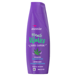 Aussie Miracle Waves Anti-Frizz Hemp Shampoo 360ml for frizz-free, defined waves in Pakistan