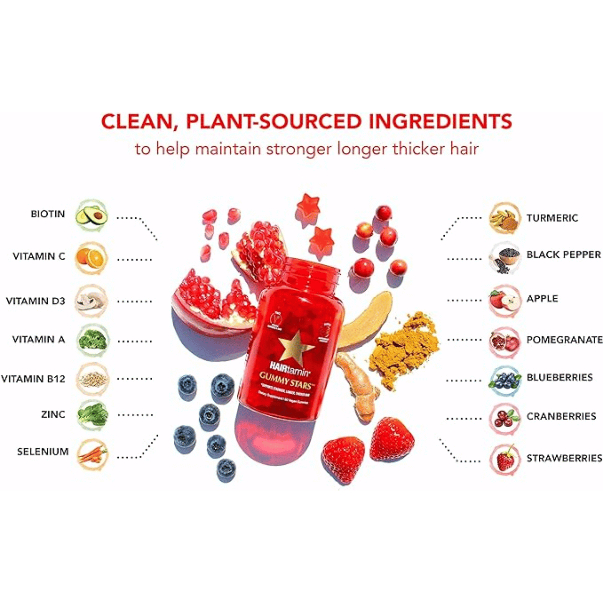 HAIRtamin Vegan Gummy Stars Hair Vitamins for healthy hair growth in Pakistan