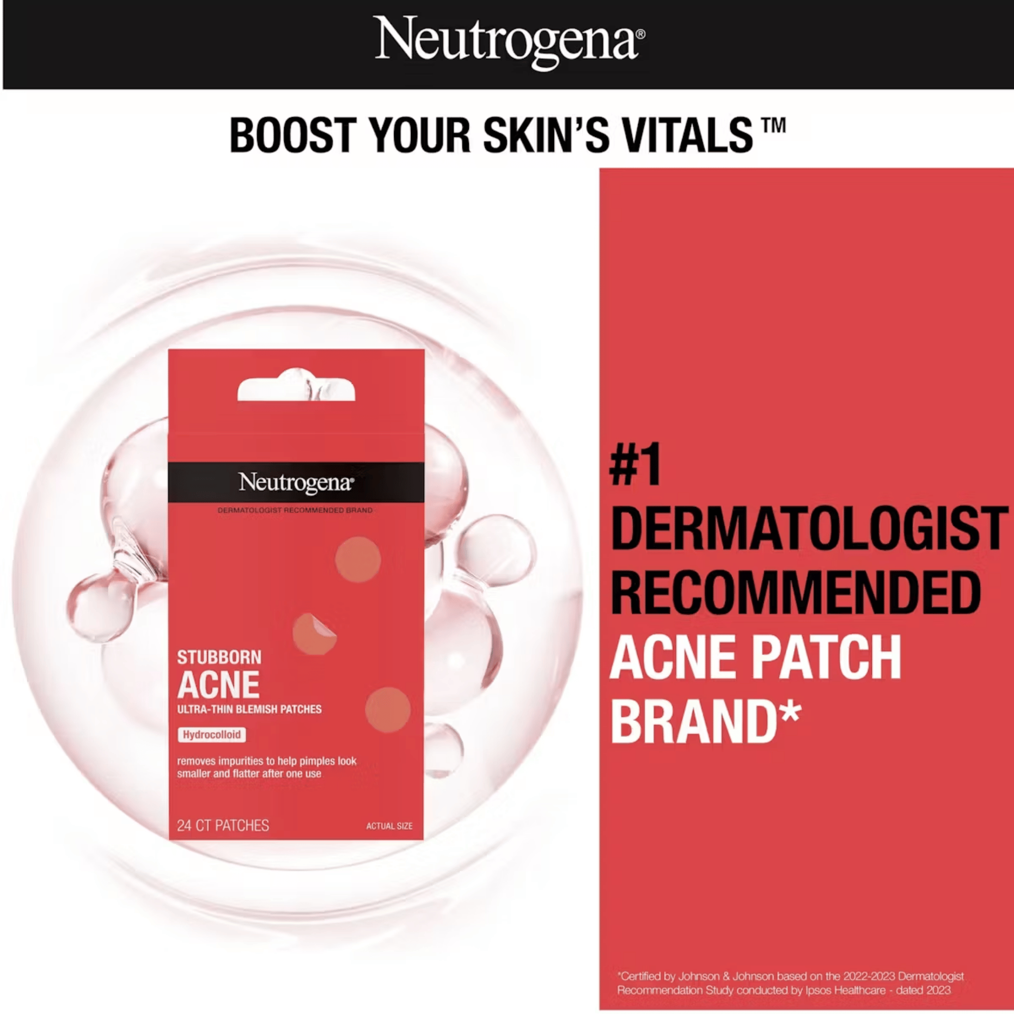 Neutrogena Stubborn Acne Ultra-Thin Blemish Patches (24 CT Patches)