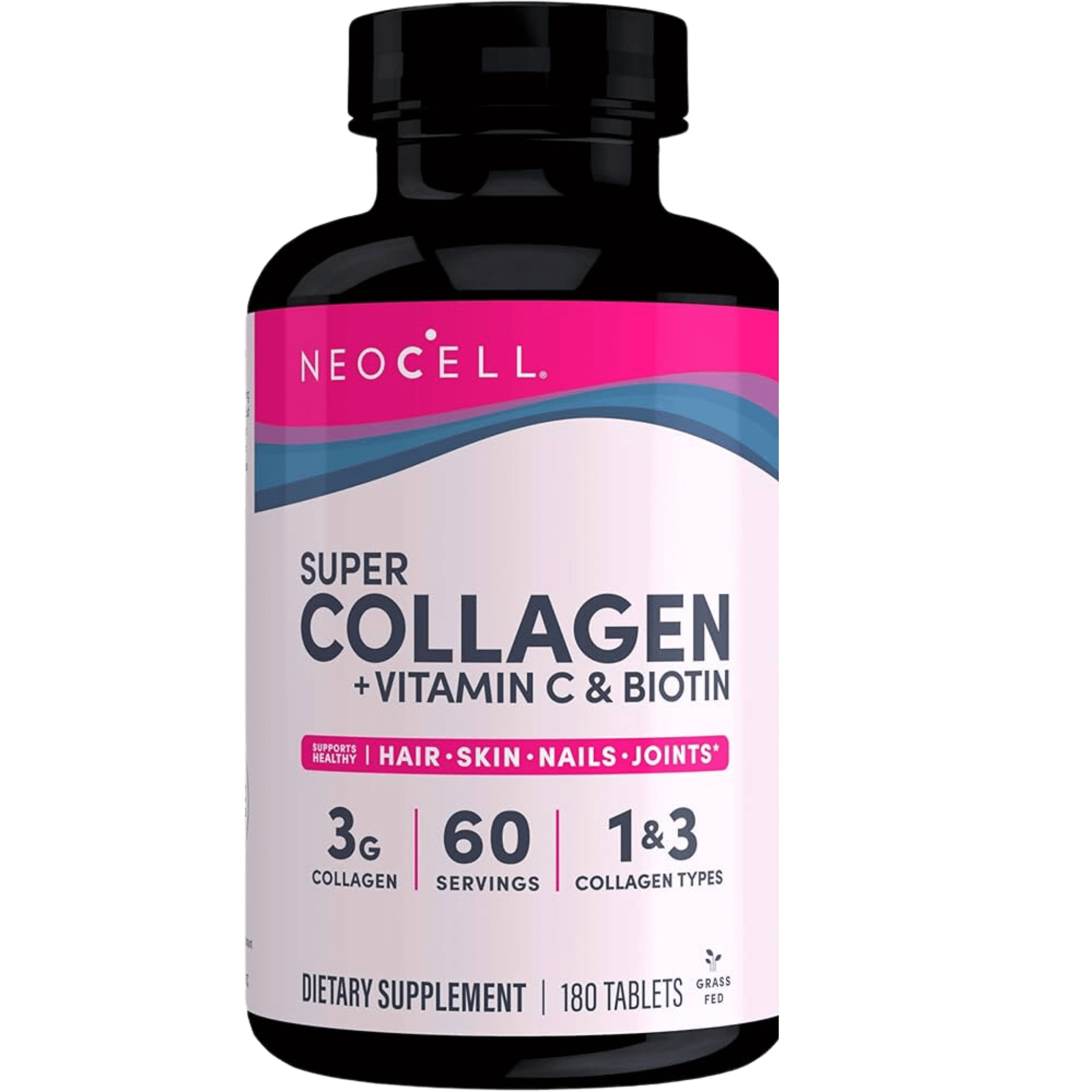 Collagen supplements for skin, hair, and nails, NeoCell, 180 tablets