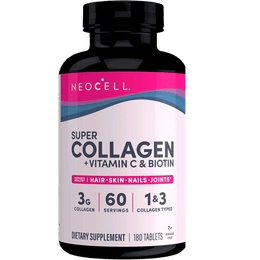 Collagen supplements for skin, hair, and nails, NeoCell, 180 tablets