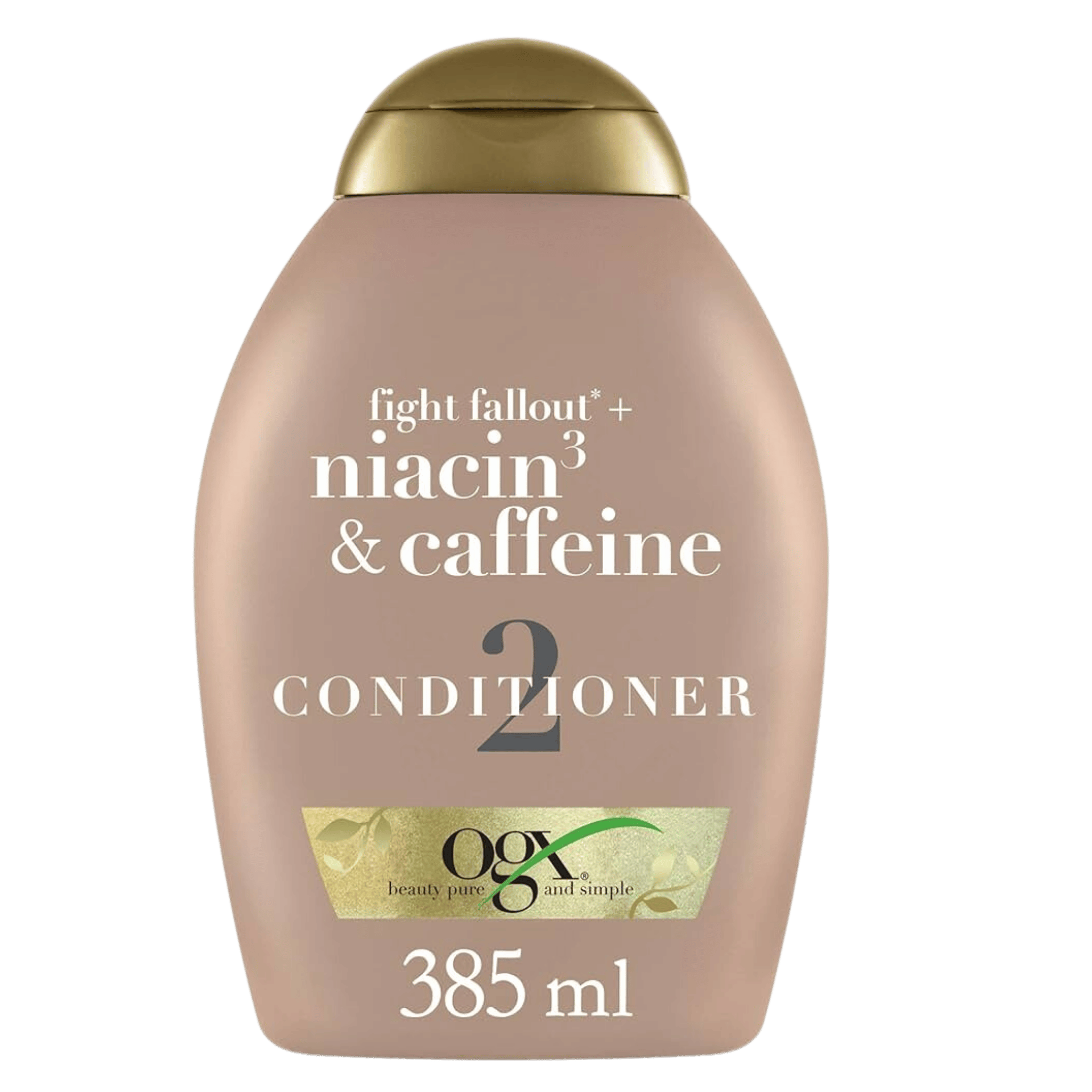 OGX Fight Fallout + Niacin3 & Caffeine Conditioner (385ml) - Thickens Hair, Reduces Shedding