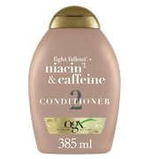 OGX Fight Fallout + Niacin3 & Caffeine Conditioner (385ml) - Thickens Hair, Reduces Shedding
