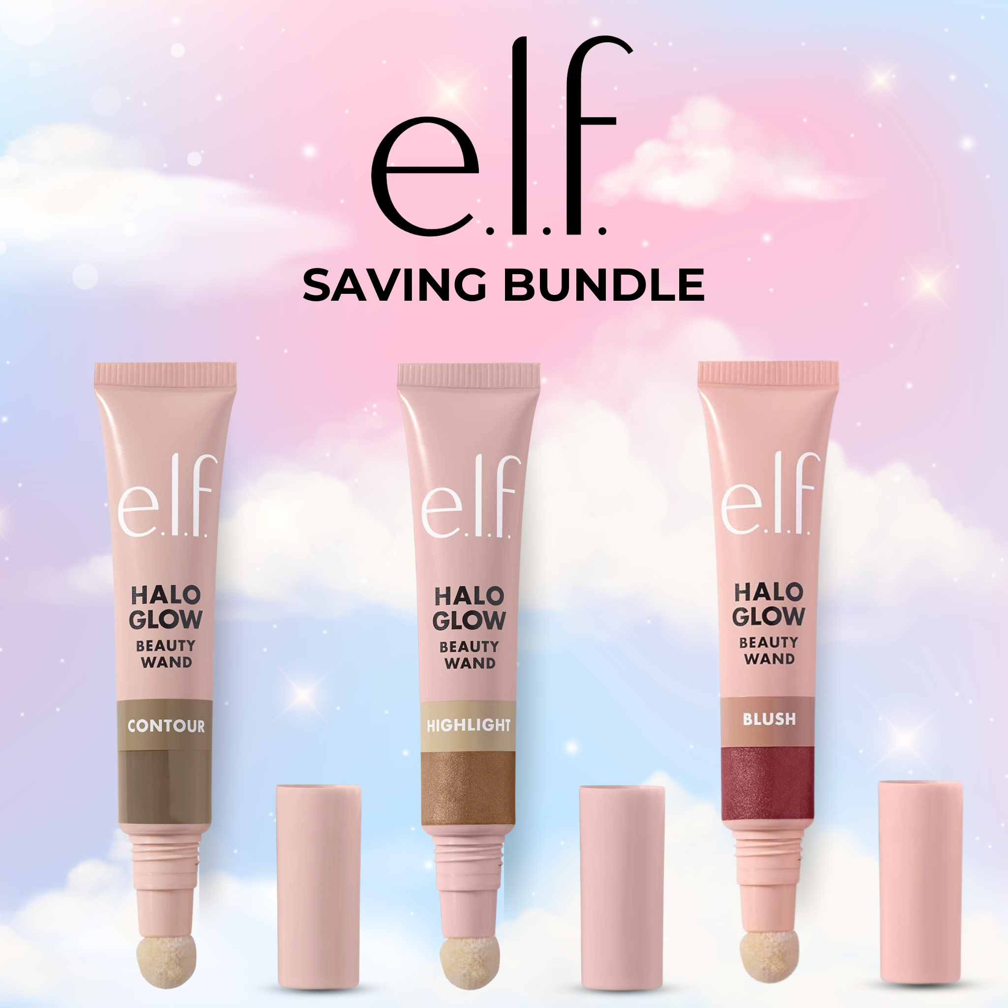 ELF Halo Glow Saving Bundle - Blush + Contour + Highlighter